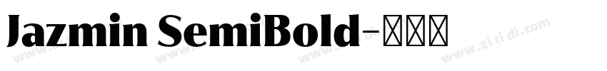 Jazmin SemiBold字体转换
